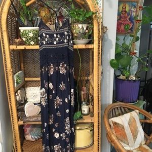 SHEIN Floral Crochet Maxi Dress